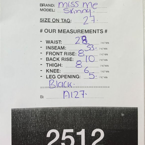Miss Me 'Mid-Rise Skinny' Womens Jeans Tag 27 Black W28xL33 Sequins Fleur de Lis - Picture 6 of 12